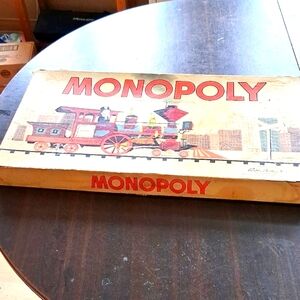 Vintage1957 Monopoly Parker Brothers Yellow Box Edition Train Plastic Money Tray
